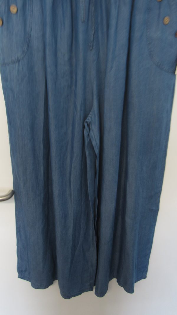 New Ladies Darker Blue Wide Leg Trousers One Size fits sizes 18 20 22 - Image 5