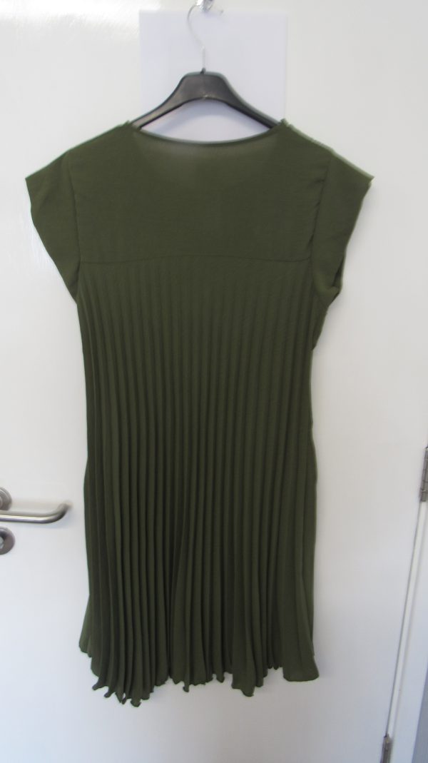 New Ladies Khaki Pleated Dress or Tunic One Size fits sizes 14 16 18 20 - Image 5