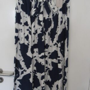 New Ladies Navy Blue with White Wide Leg Trousers One Size fits sizes 18 20 22