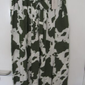 New Ladies Khaki with White Wide Leg Trousers One Size fits sizes 18 20 22