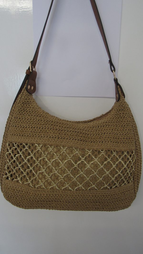 New Ladies Tan Beach Bag - Image 2