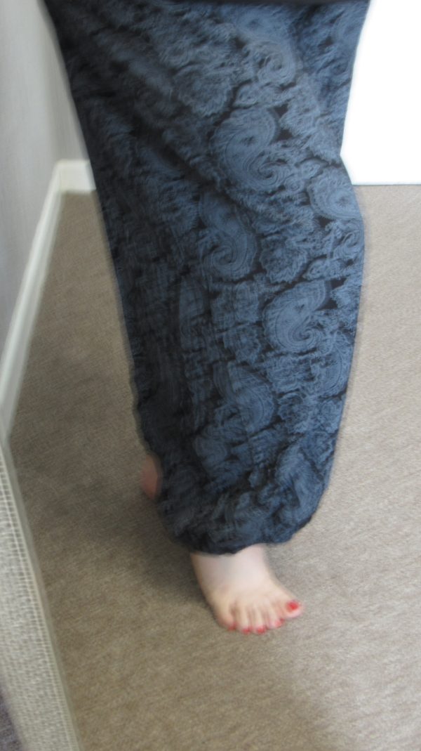 New Ladies Black Floral Harem Pants One Size fits sizes 16 18 20 - Image 8