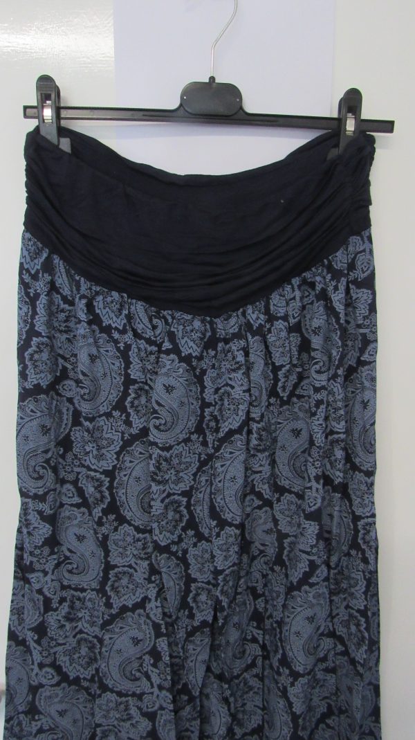 New Ladies Blue Floral Harem Pants One Size fits sizes 16 18 20 - Image 3