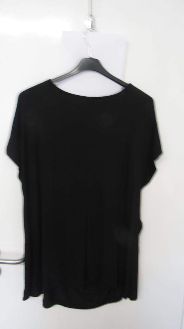 New Ladies Black Wrap Around Look with Heart Top One Size fits sizes 16 18 20 22 - Image 5