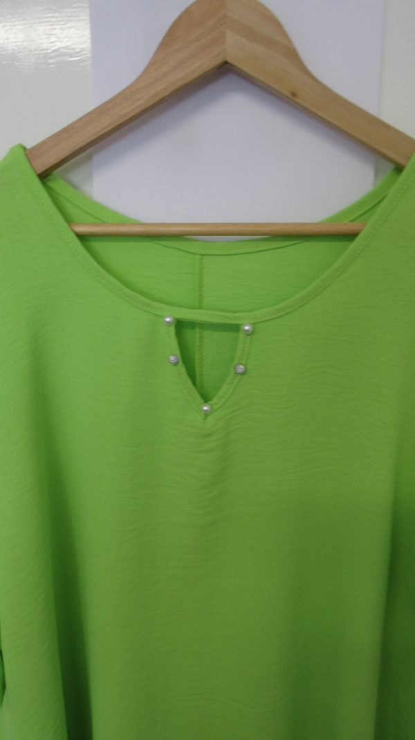 New Ladies Lime Cold Shoulder Top One Size fits sizes 18 20 22 - Image 3