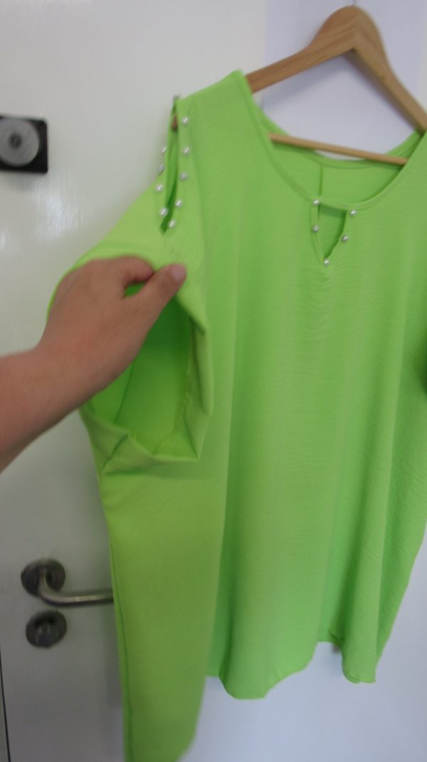 New Ladies Lime Cold Shoulder Top One Size fits sizes 18 20 22 - Image 4