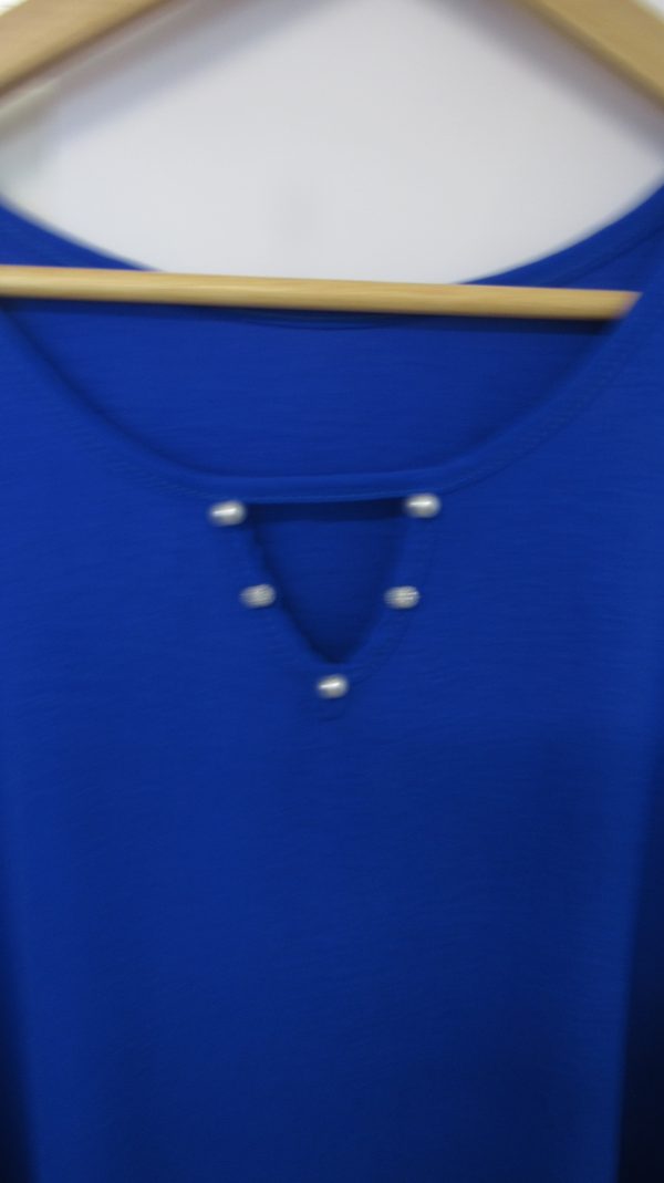 New Ladies Royal Blue Cold Shoulder Top One Size fits sizes 18 20 22 - Image 3