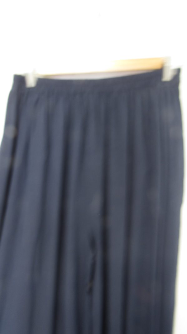 New Ladies Navy Blue Elasticated Waist Wide Leg Trousers One Size fits sizes 18 20 22 - Image 3