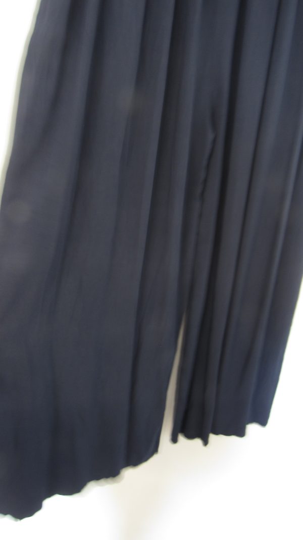 New Ladies Navy Blue Elasticated Waist Wide Leg Trousers One Size fits sizes 18 20 22 - Image 4