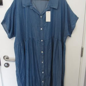 New Ladies Dark Denim Dress Plus Size One Size fits sizes 18 20 22 24