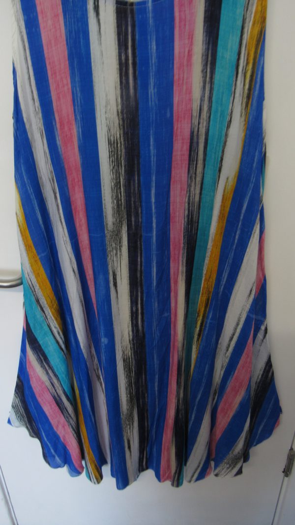 New Blues Striped Sleeveless Sun Dress One Size fits sizes 16 18 20 22 - Image 4