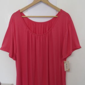 New Ladies Coral Elasticated Bottom Top One size fits sizes 16 18 20 22 Plus Size