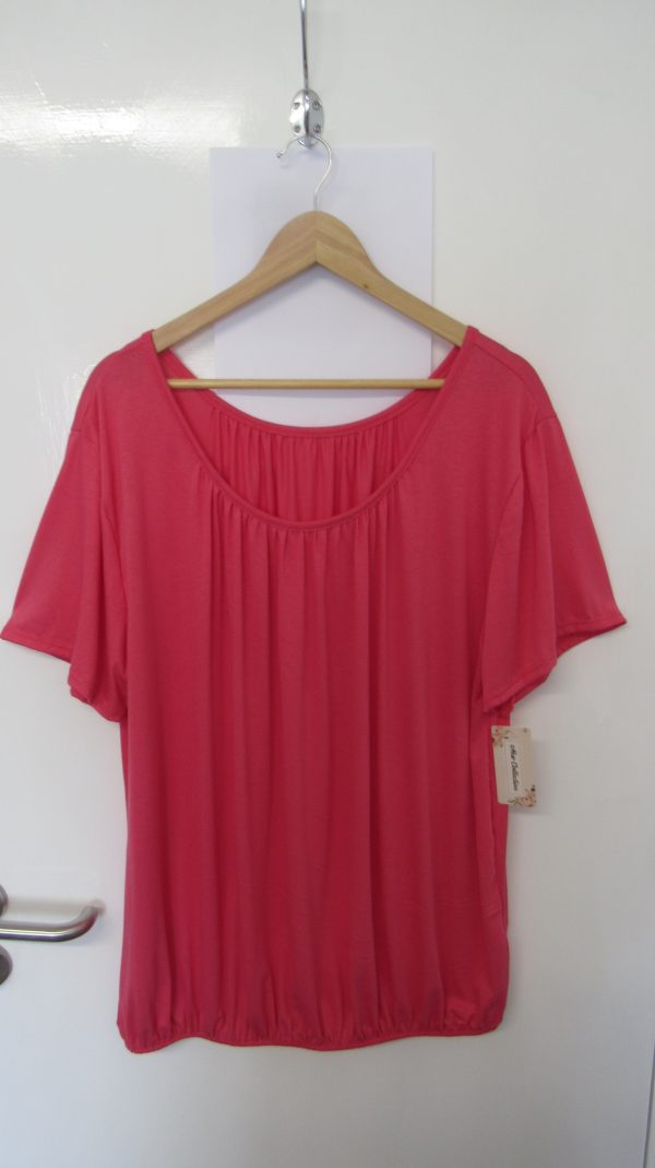 New Ladies Coral Elasticated Bottom Top One size fits sizes 16 18 20 22 Plus Size
