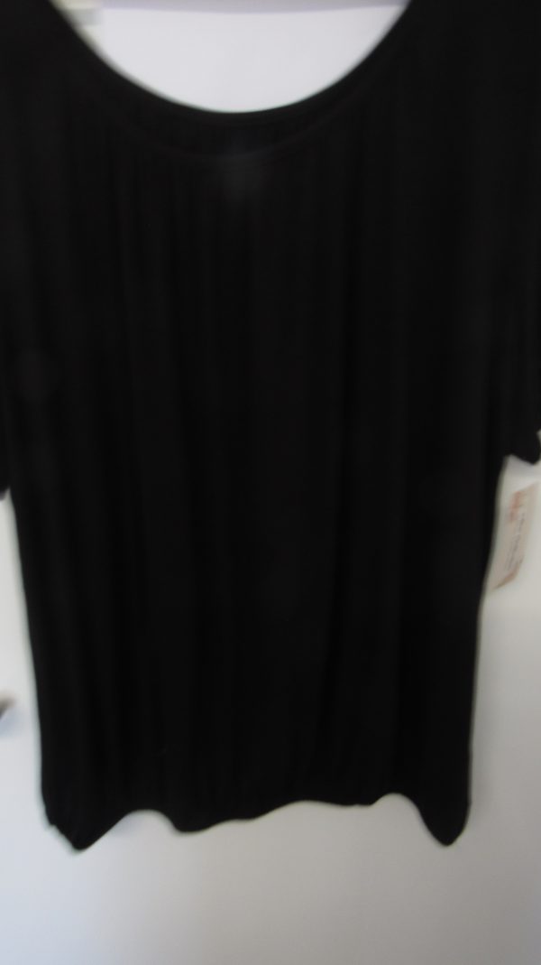 New Ladies Black Elasticated Bottom Top One size fits sizes 16 18 20 22 Plus Size - Image 3