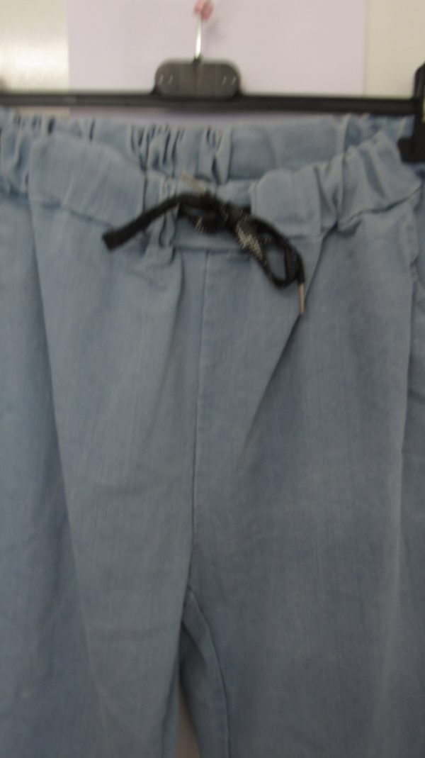 NEW Ladies Light Blue Stretchy Crinkle Magic Shorts One Size Fits 20 22 Size 3 - Image 3