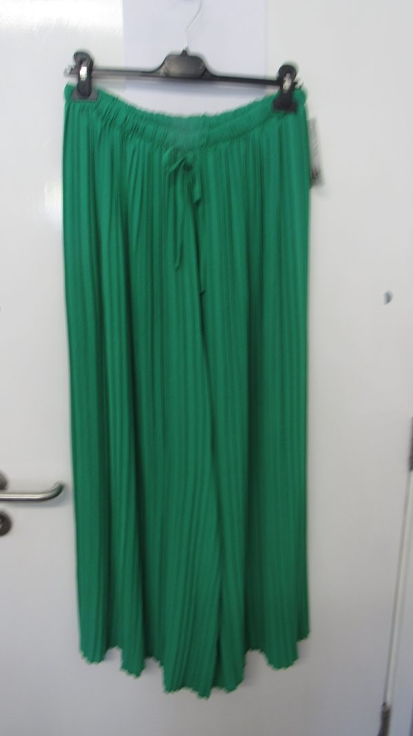New Ladies Plus Size Pleated Trousers Emerald Green One Size fits 20 22 24 26