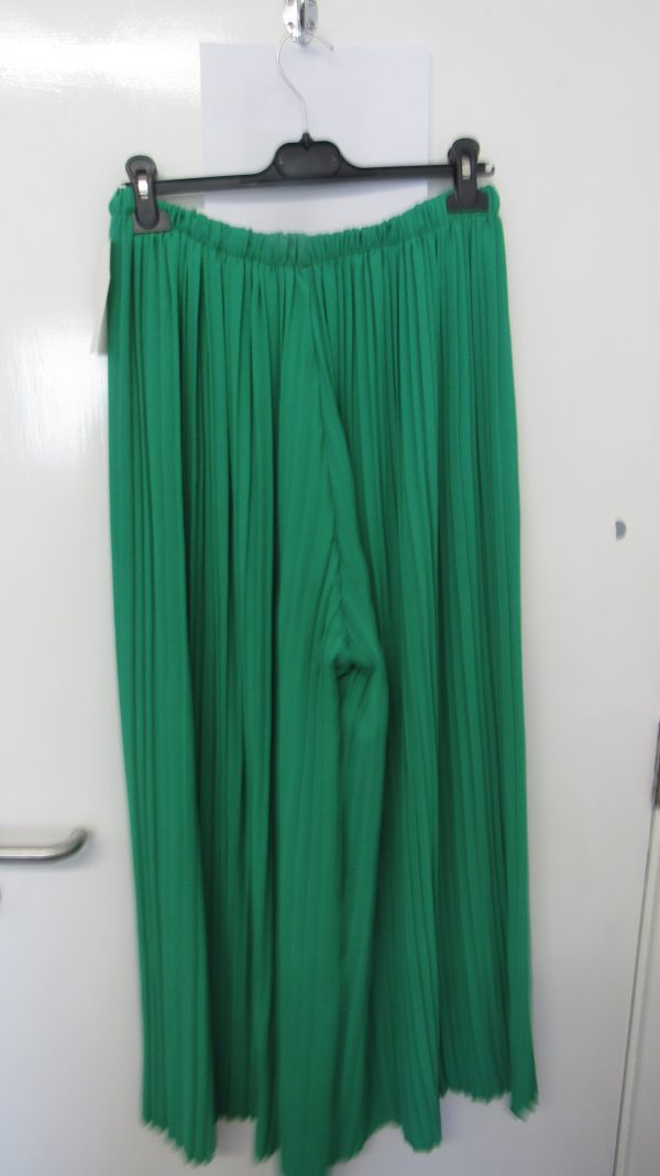 New Ladies Plus Size Pleated Trousers Emerald Green One Size fits 20 22 24 26 - Image 4