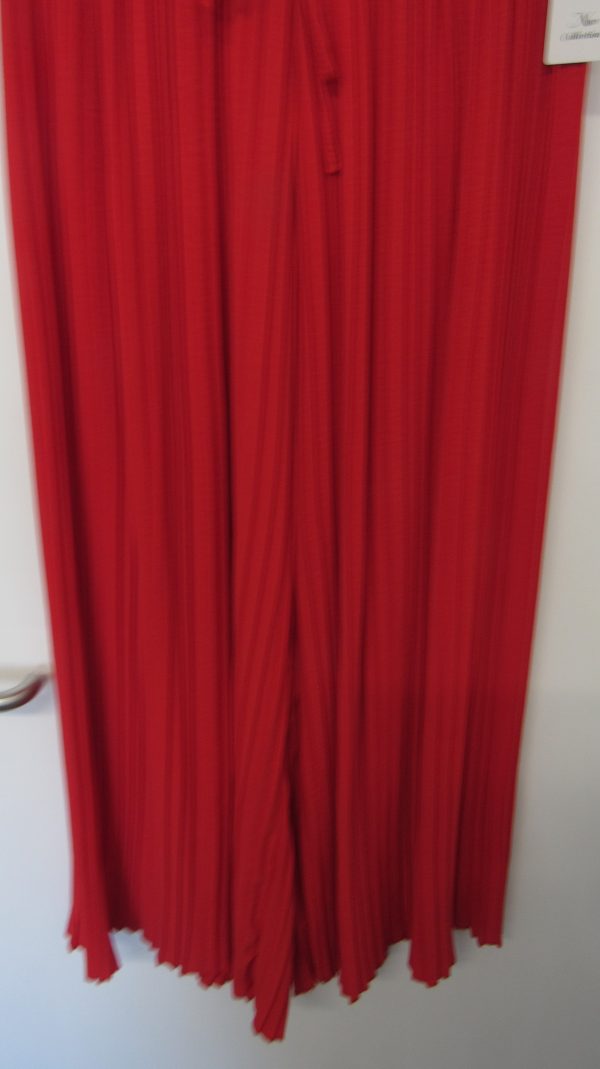 New Ladies Plus Size Pleated Trousers Red One Size fits 20 22 24 26 - Image 3