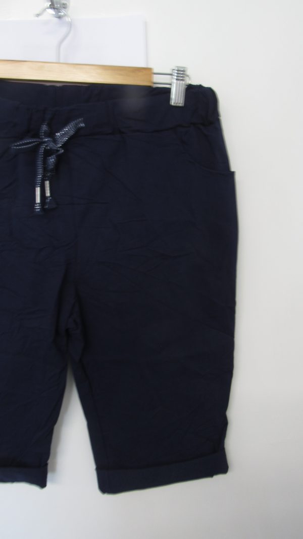 NEW Ladies Navy Blue Magic Shorts Plus Size One Size Fits sizes 18 20 22 Size 2 - Image 2