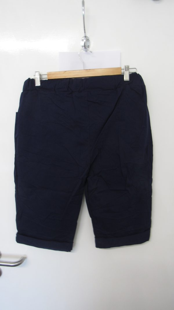NEW Ladies Navy Blue Magic Shorts Plus Size One Size Fits sizes 18 20 22 Size 2 - Image 4