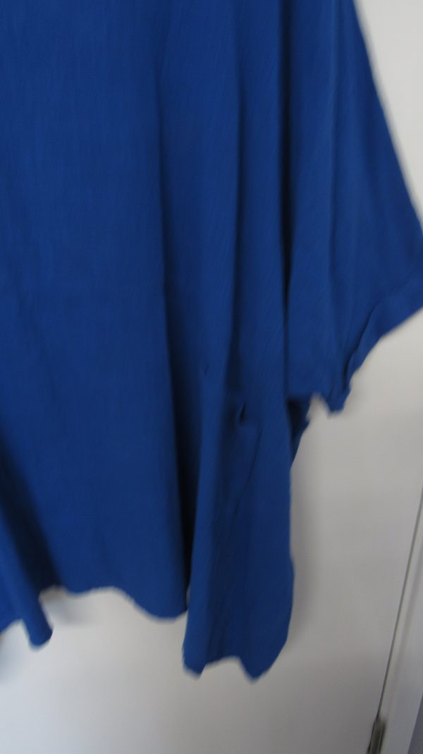 New Ladies Pocket Royal Blue Plus Size 100% Cotton Top One Size fits sizes 22 24 26 28 NON RETURNABLE - Image 3