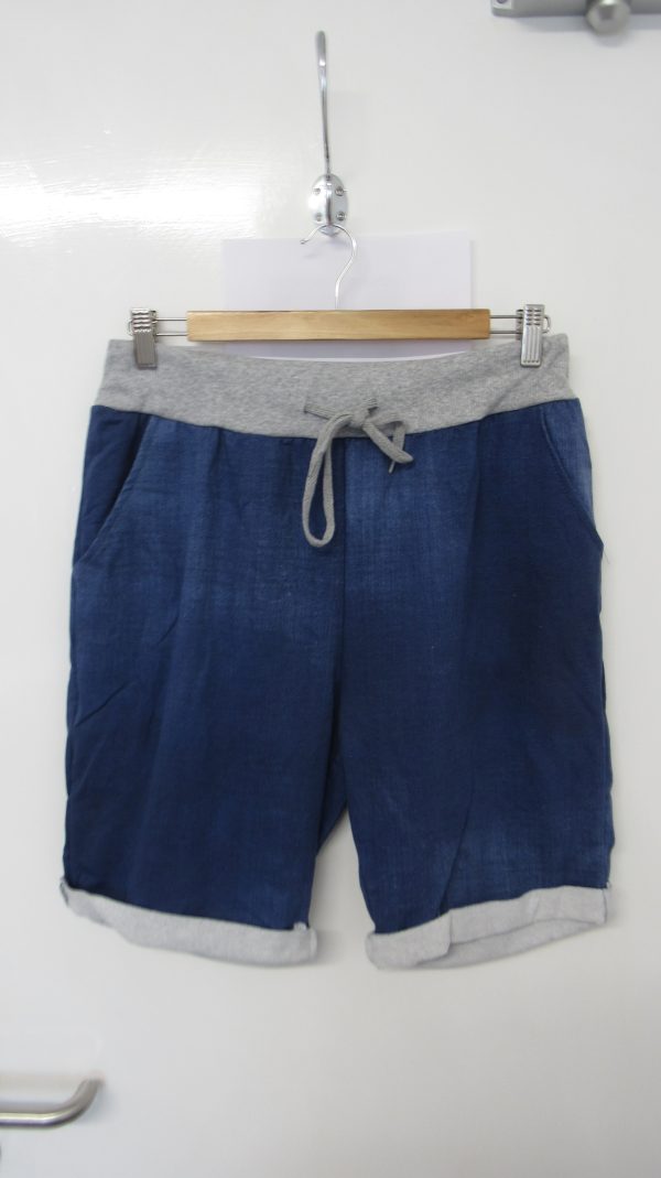 NEW Ladies Dark Denim Blue Jogger Shorts Plus Size One Size Fits sizes 16 18 20  Size 2