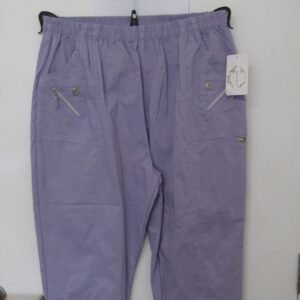 Cherry Berry Lilac 3/4 length stretchy trousers Size T5 UK 16