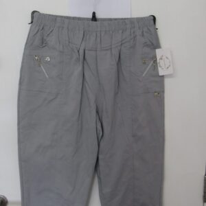 Cherry Berry Grey 3/4 length stretchy trousers Size T4 UK 14