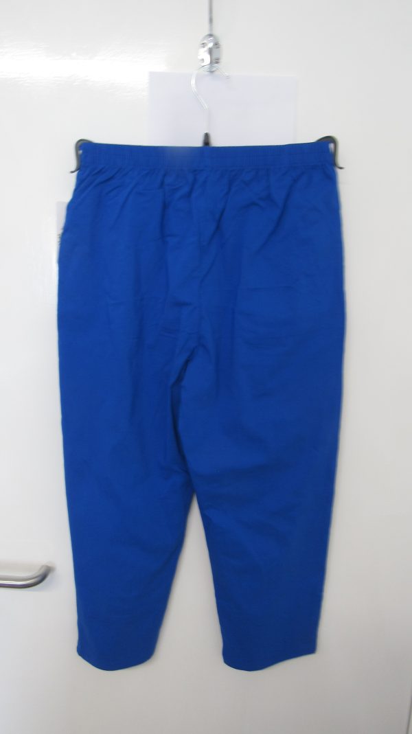 Cherry Berry Royal Blue 3/4 length stretchy trousers Size T2 UK 10 - Image 5