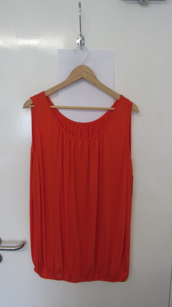 New Ladies Orange Sleeveless Sun Top One size fits sizes 16 18 20 22 Plus Size