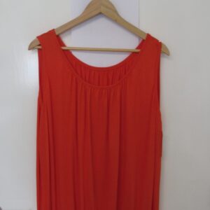 New Ladies Orange Sleeveless Sun Top One size fits sizes 16 18 20 22 Plus Size