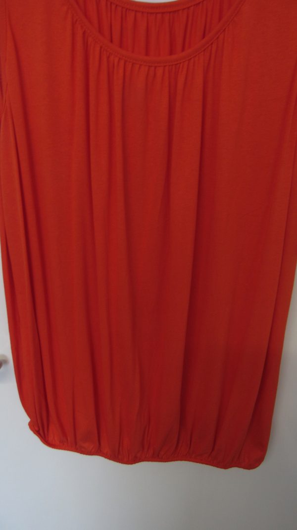 New Ladies Orange Sleeveless Sun Top One size fits sizes 16 18 20 22 Plus Size - Image 3