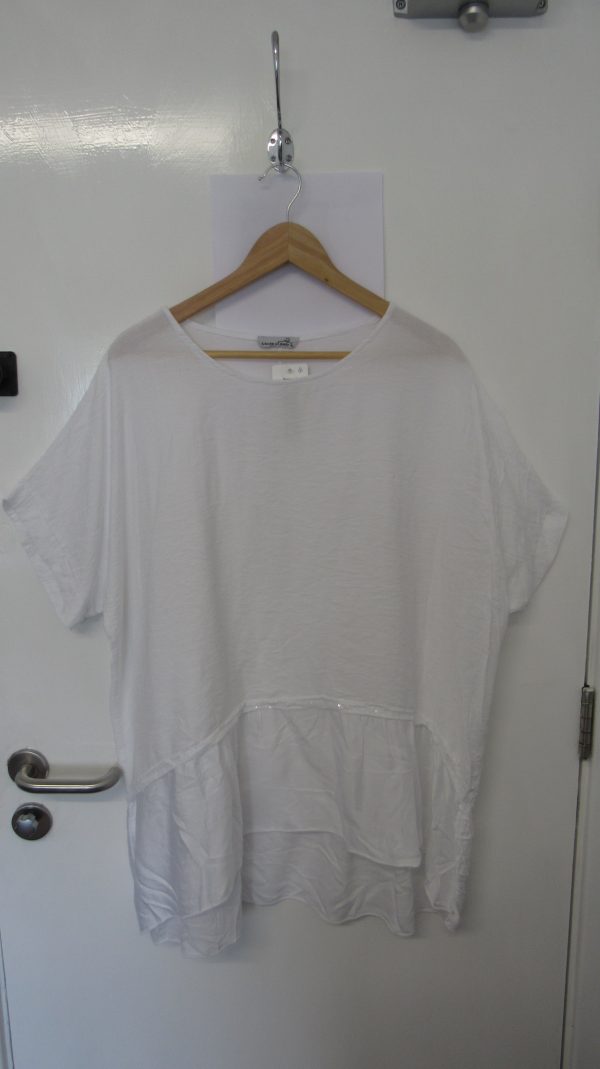New Ladies White Tunic Top One Size fits sizes 16 18 20 22 - Image 2