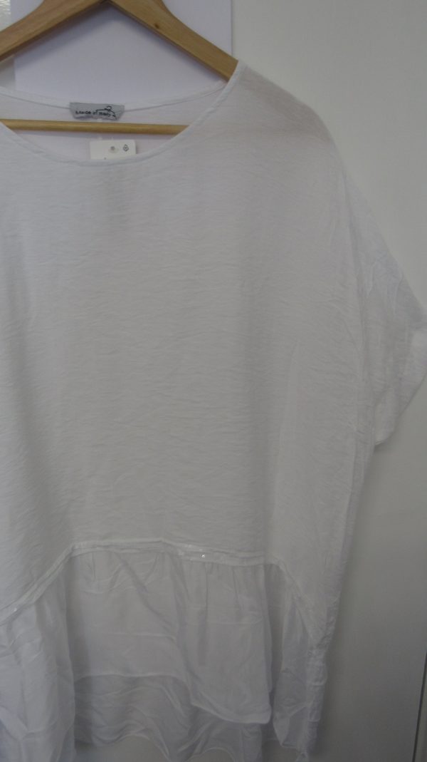 New Ladies White Tunic Top One Size fits sizes 16 18 20 22 - Image 4