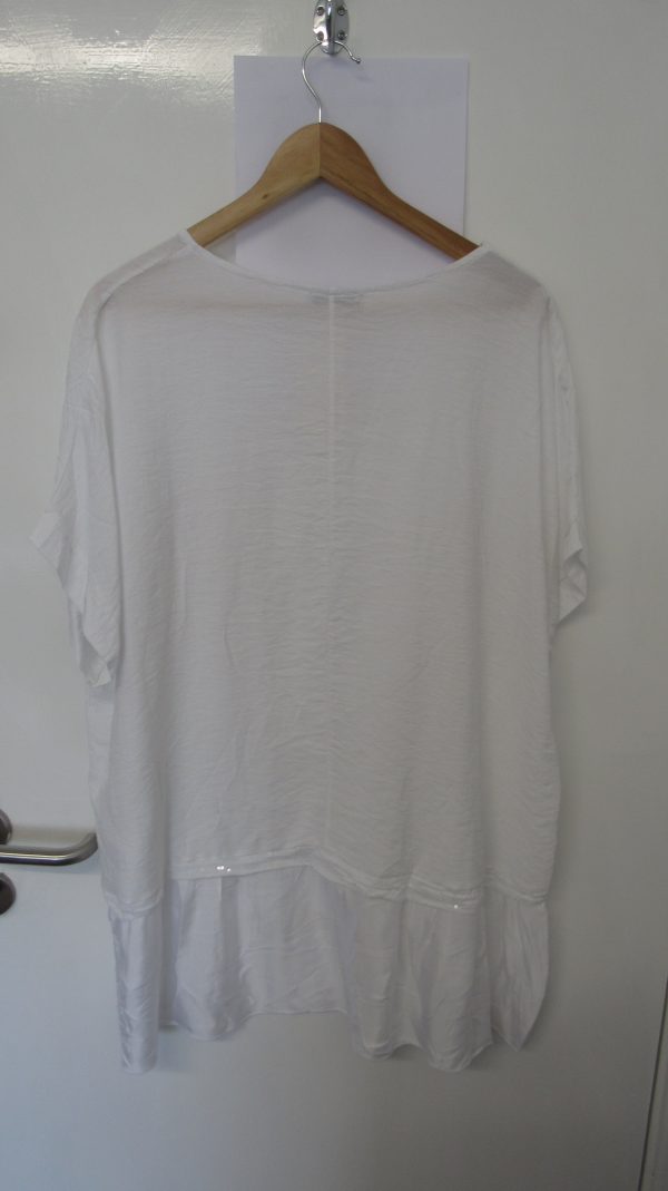 New Ladies White Tunic Top One Size fits sizes 16 18 20 22 - Image 5