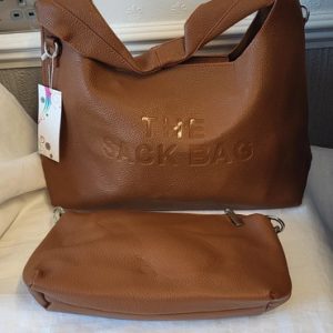New Ladies Brown The Sack Bag 2 in 1