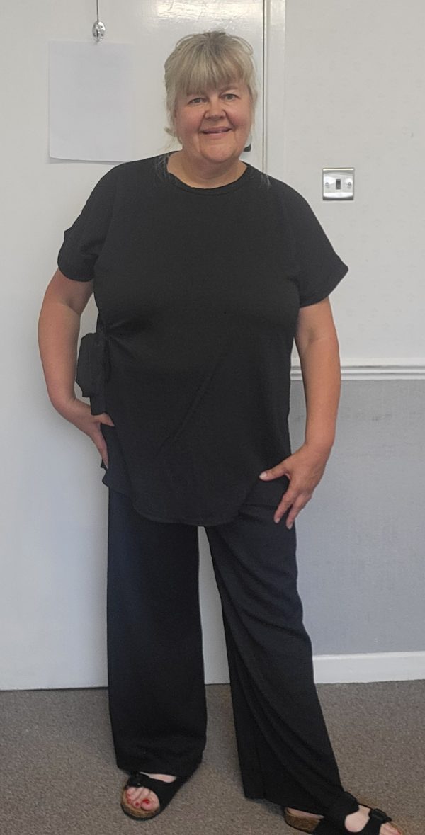 New Ladies Black 2 Piece Set Top and Trousers One Size fits sizes 16 18 20 - Image 5