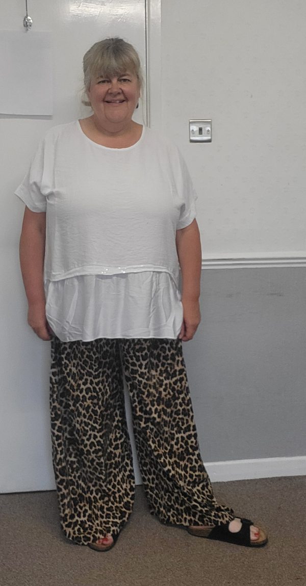 New Ladies Animal Print Elasticated Waist Wide Leg Trousers One Size fits sizes 18 20 22 - Image 6
