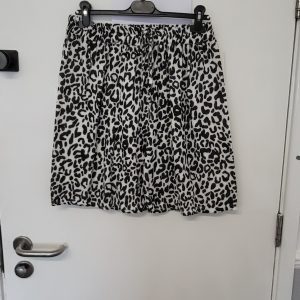 New Ladies Black Leopard Print Cheesecloth Shorts One Size fits sizes 10 12 14