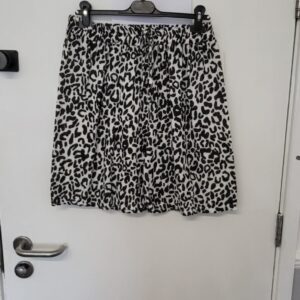 New Ladies Black Leopard Print Cheesecloth Shorts One Size fits sizes 10 12 14