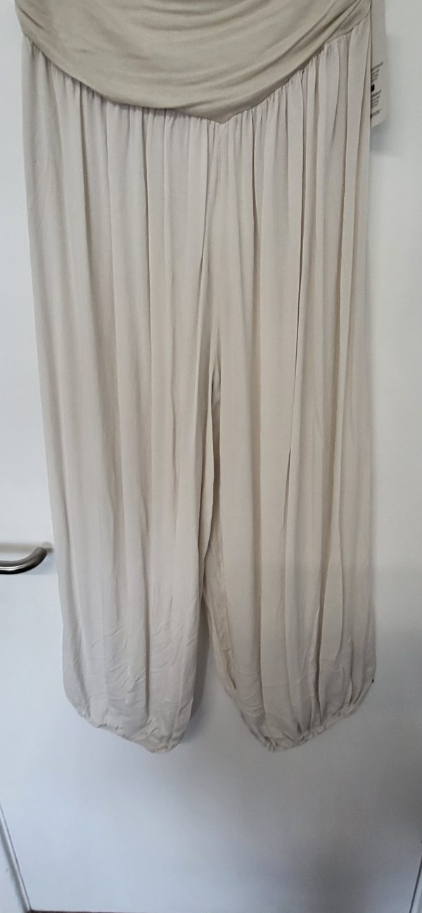 New Ladies Beige Plain Harem Pants One Size fits sizes 16 18 - Image 4