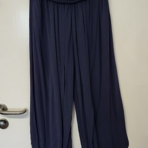 New Ladies Navy Blue Plain Harem Pants One Size fits sizes 16 18