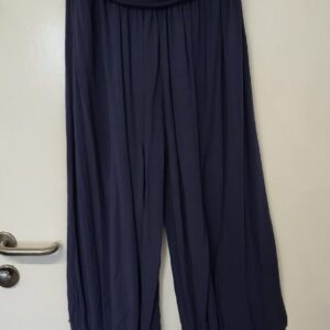 New Ladies Navy Blue Plain Harem Pants One Size fits sizes 16 18