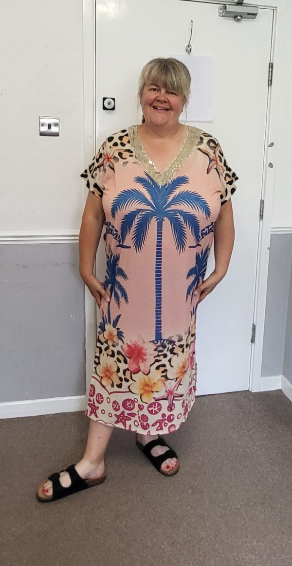 New Ladies Palm Tree Dress One Size fits sizes 16 18 20 22 - Image 8