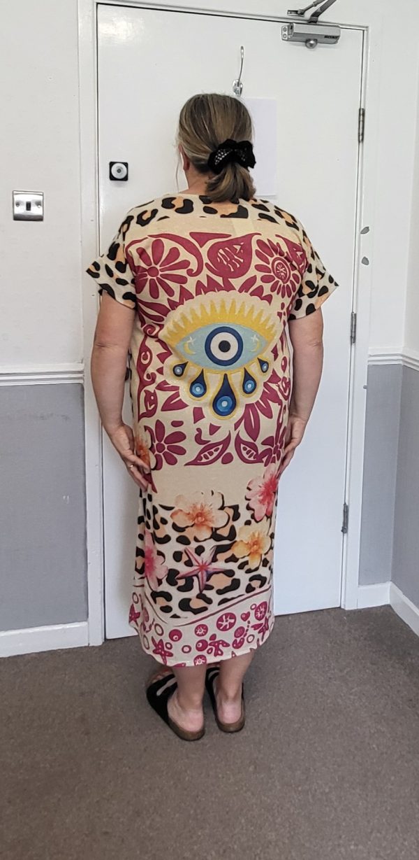 New Ladies Palm Tree Dress One Size fits sizes 16 18 20 22 - Image 9