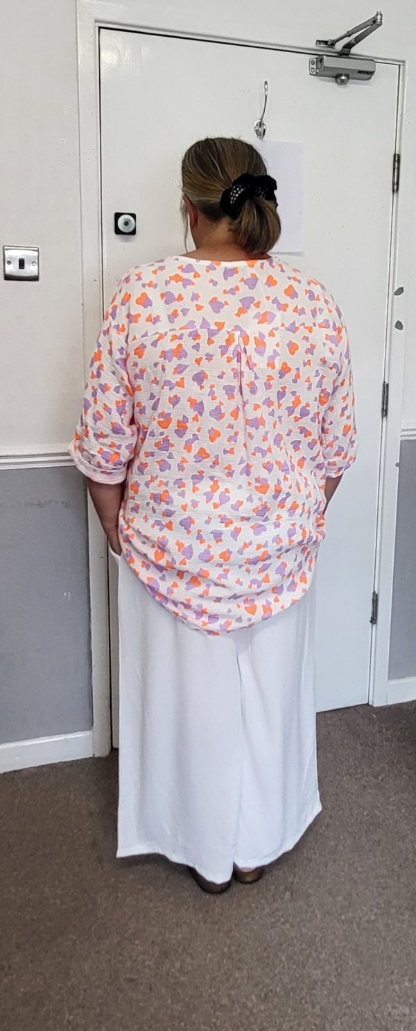 New Ladies Lilac Orange Heart Tunic Top One Size fits sizes 18 20 22 - Image 8