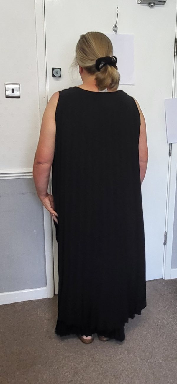 New Ladies Black Pleated 2 Piece suit Trousers and top One Size fits sizes 18 20 22 - Image 7