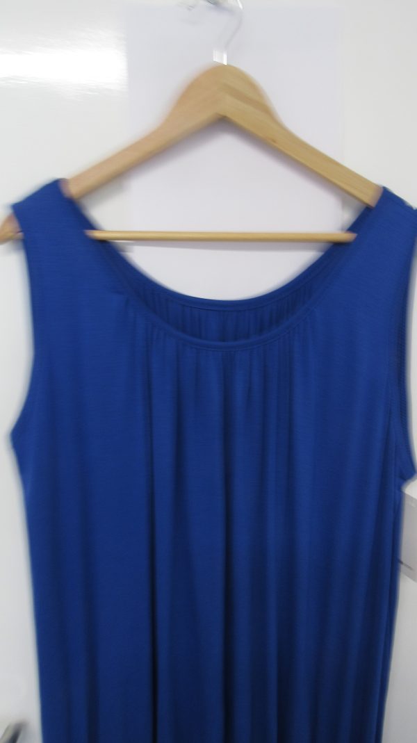 New Ladies Royal Blue Sleeveless Sun Top One size fits sizes 16 18 20 22 Plus Size - Image 3