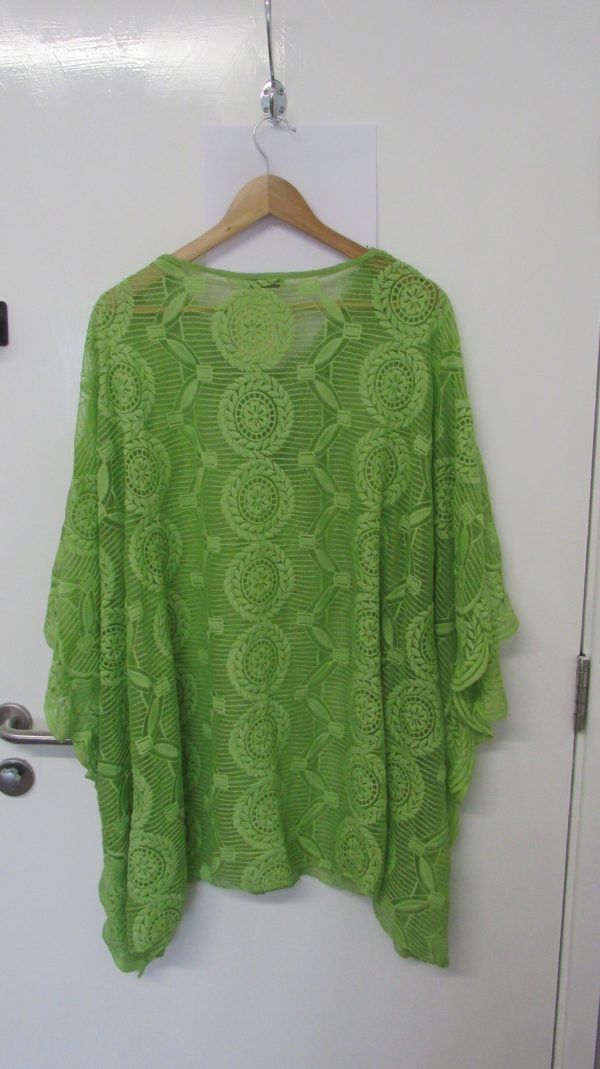 New Ladies Lime Lacy Kaftan One Size fits sizes 18 20 22 24 - Image 4