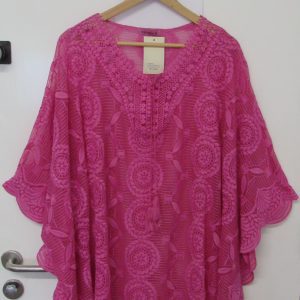 SALE SALE SALE New Ladies Cerise Pink Lacy Kaftan One Size fits sizes 18 20 22 24 NON RETURNABLE